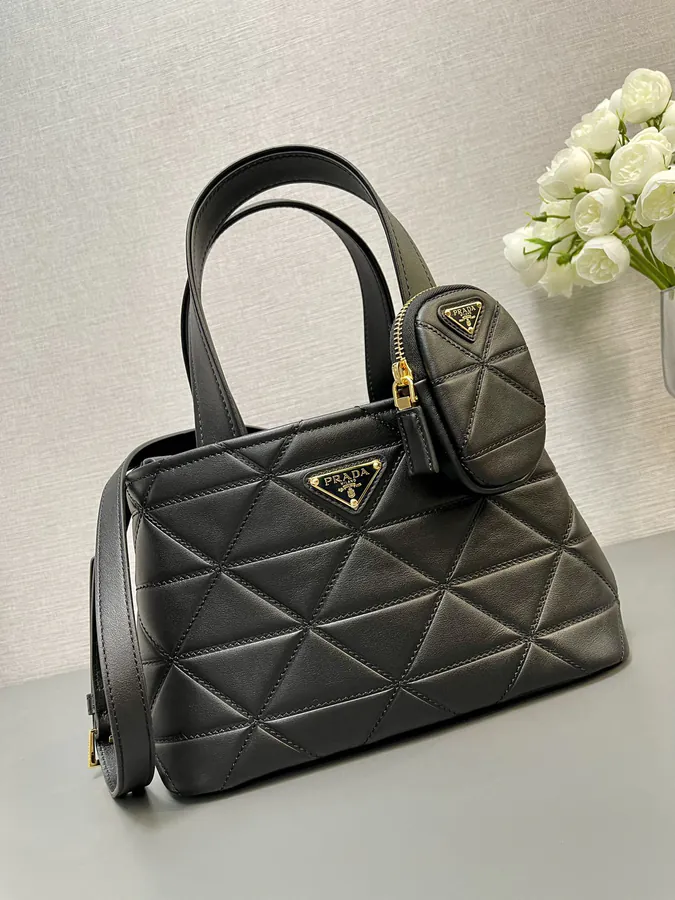 P House New Mini Tote Bag with Elegant Grained Calfskin Design