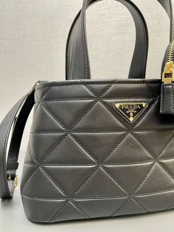 P House New Mini Tote Bag with Elegant Grained Calfskin Design