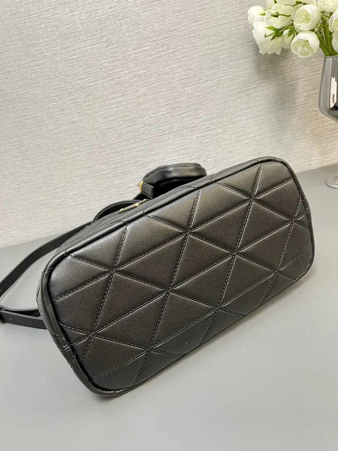 P House New Mini Tote Bag with Elegant Grained Calfskin Design