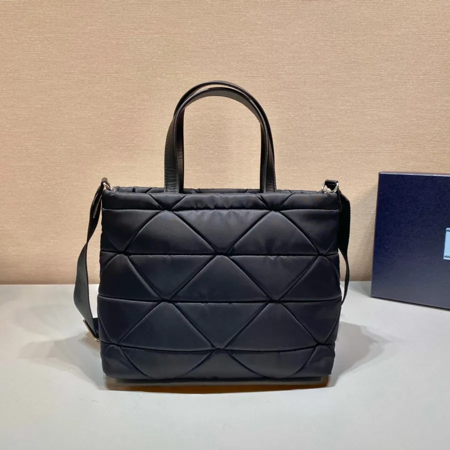 System Tote Bag Triangular Pattern, Detachable Nylon Strap