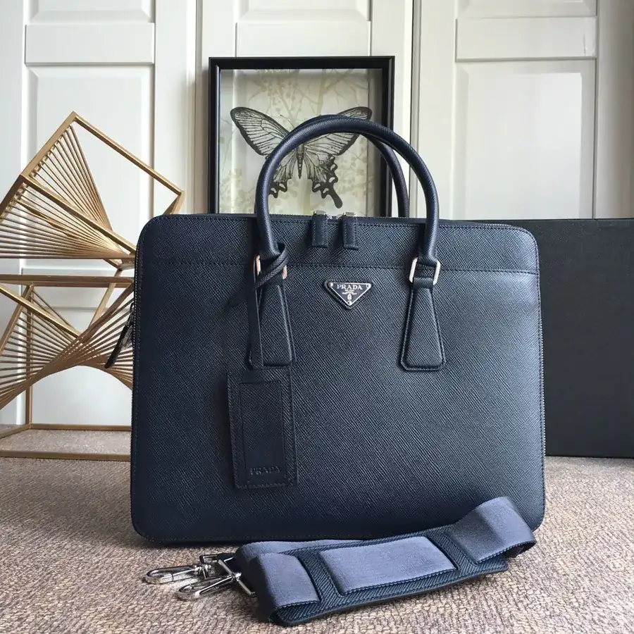 P Brand New Men's Bag 0366B, Blue, Bucket Bag