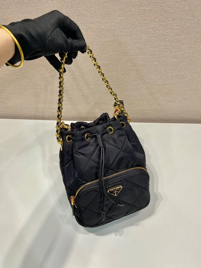 Celebrity Embroidered Bucket Bag 1BH038