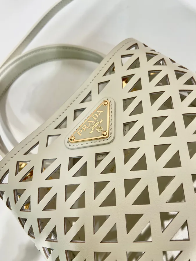Celebrity Bucket Bag with Laser Cut Pattern
