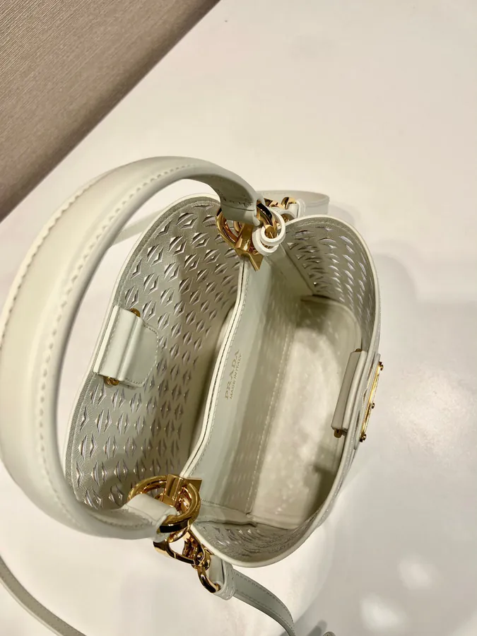 Celebrity Bucket Bag with Laser Cut Pattern