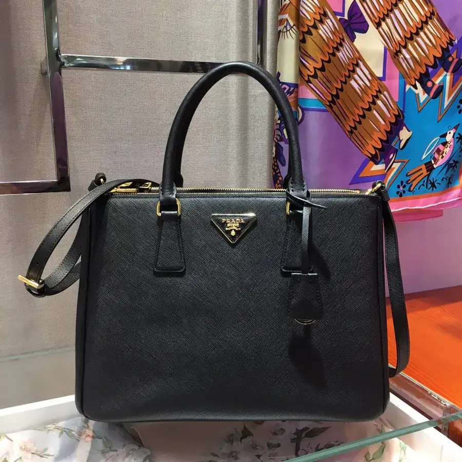 Galleria Handbag Classic Iconic Design, Premium Grained Calfskin
