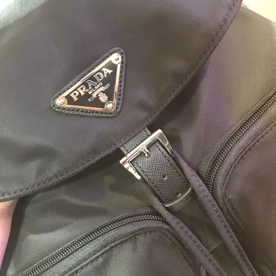 Ada Latest Nylon Backpack with Classic Triangular Enamel Logo