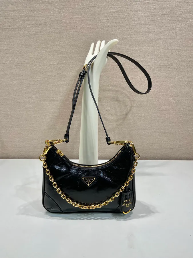 P Family Grained Calfskin Hobo Bag