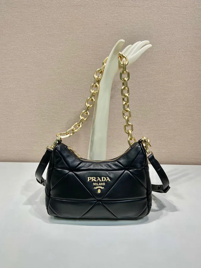 System Soft Leather Crossbody Bag with Adjustable Chain Handles