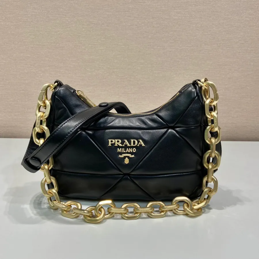 System Soft Leather Crossbody Bag with Adjustable Chain Handles