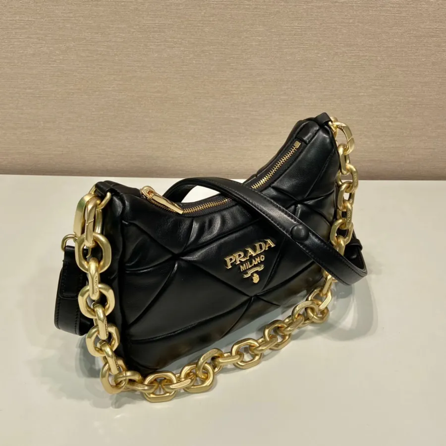 System Soft Leather Crossbody Bag with Adjustable Chain Handles