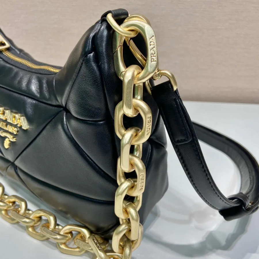 System Soft Leather Crossbody Bag with Adjustable Chain Handles