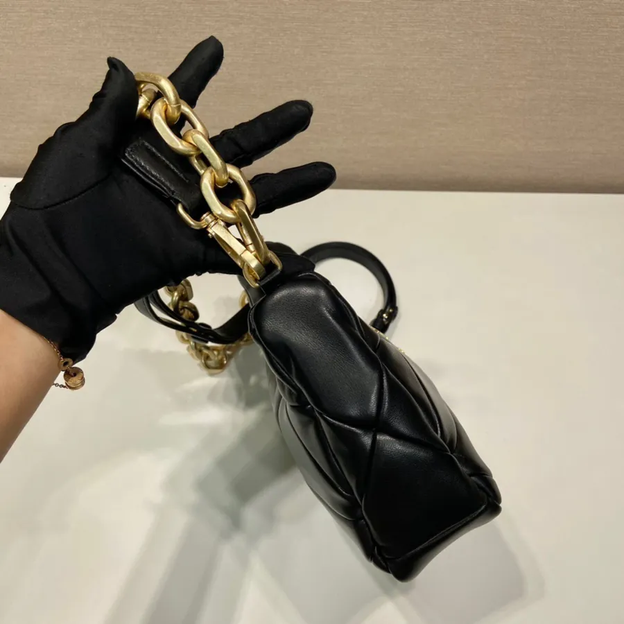 System Soft Leather Crossbody Bag with Adjustable Chain Handles