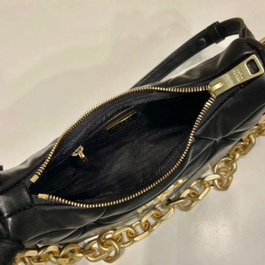 System Soft Leather Crossbody Bag with Adjustable Chain Handles