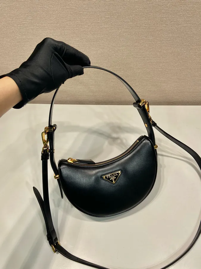 Moon Handbag Small Size, Double Shoulder Straps