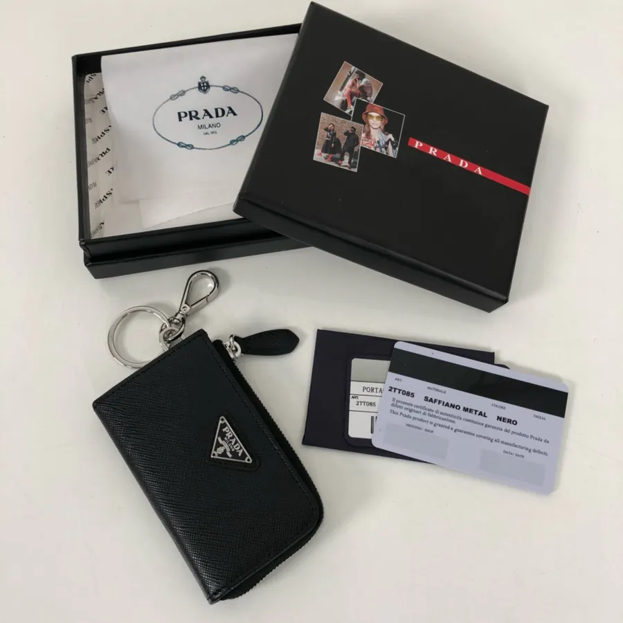 P Brand Crosshatch Key Bag Compact Size, Fashionable Design