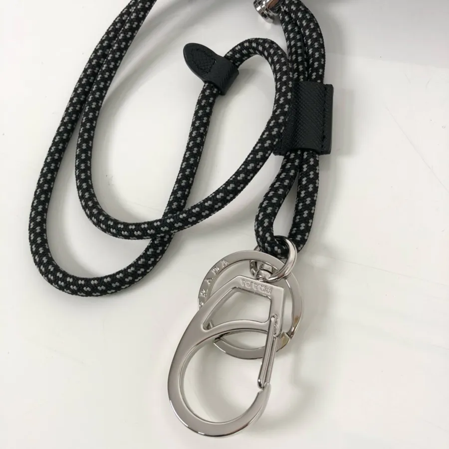 P Brand 3 in 1 Leather Key Holder and ID Organizer with Crosshatch Calfskin