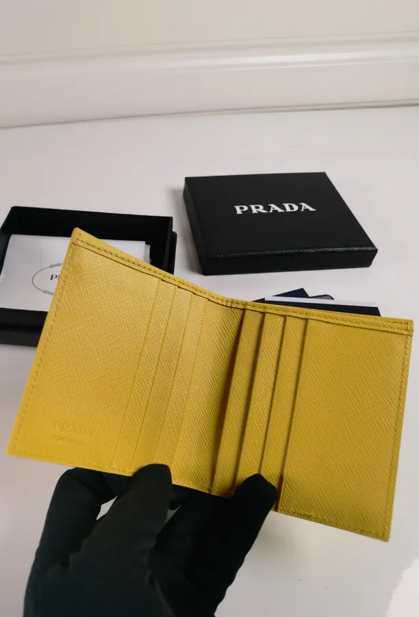 P Family Crosshatch Calfskin Wallet Compact Unisex