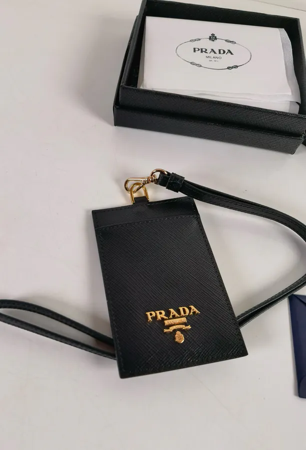 P House Crosshatch Calfskin Wallet with Detachable Strap