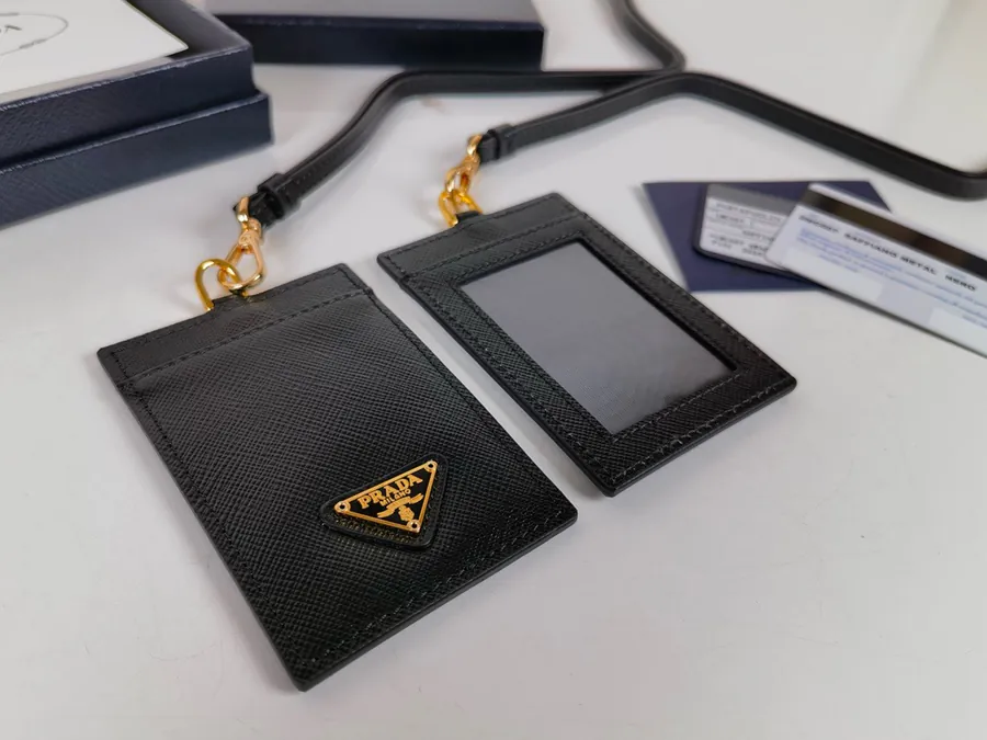 P House Crosshatch Leather Wallet, 1MC007, Hangable