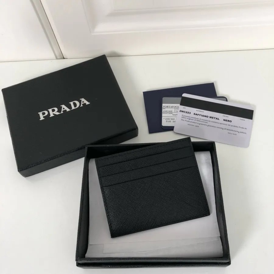 P House Men's Crossgrain Calfskin Card Wallet
