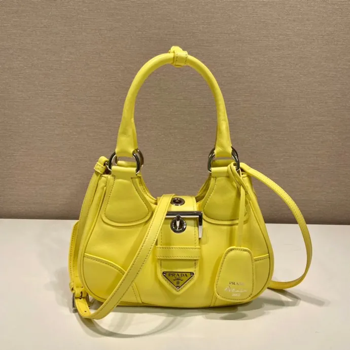 New Moon Handbag 1BA381 Full Lamb Leather