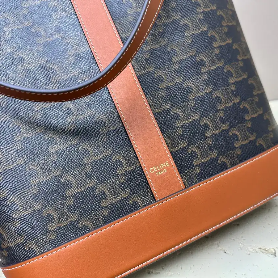 Mini Cabas Logo Print Calfskin Handbag
