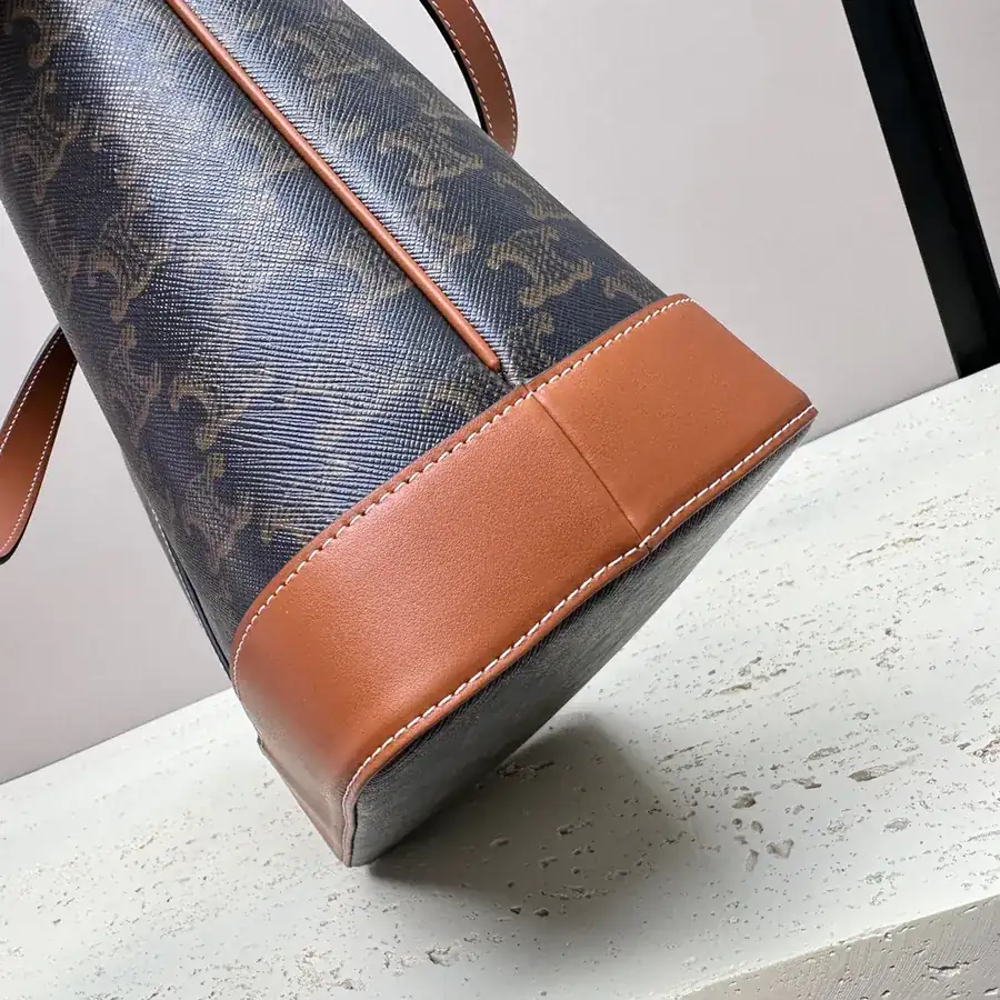 Mini Cabas Logo Print Calfskin Handbag