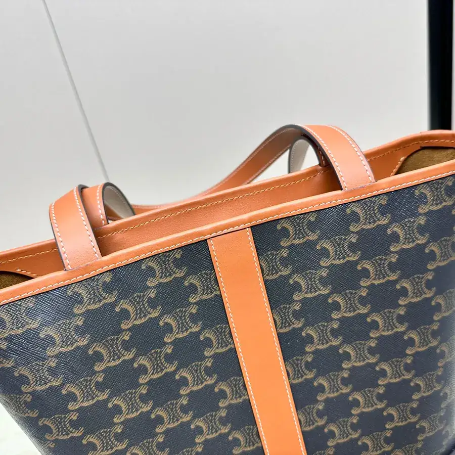 Mini Cabas Logo Print Calfskin Handbag