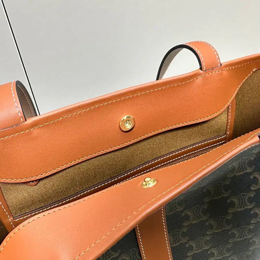Mini Cabas Logo Print Calfskin Handbag