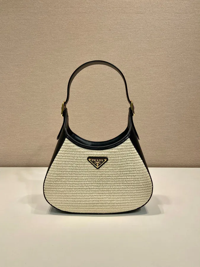 New Cleo 1BC179 Straw Crossbody Bag