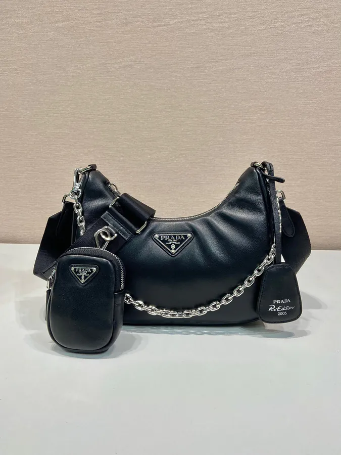 Celebrity Bucket Bag with Removable Strap and Chain