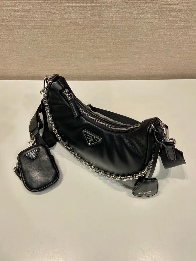 Celebrity Bucket Bag with Removable Strap and Chain