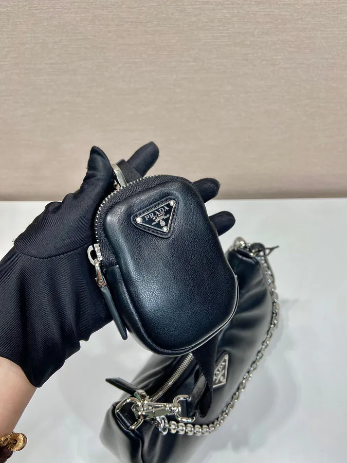 Celebrity Bucket Bag with Removable Strap and Chain