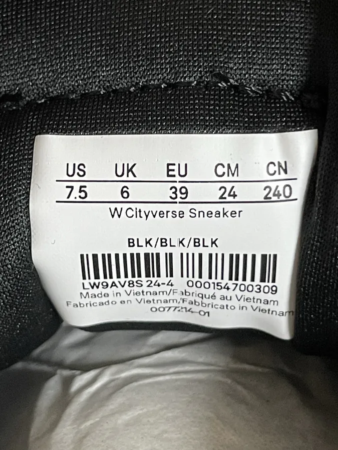 Lululemon Cityverse Black Warrior Lightweight Comfortable Urban Sneaker