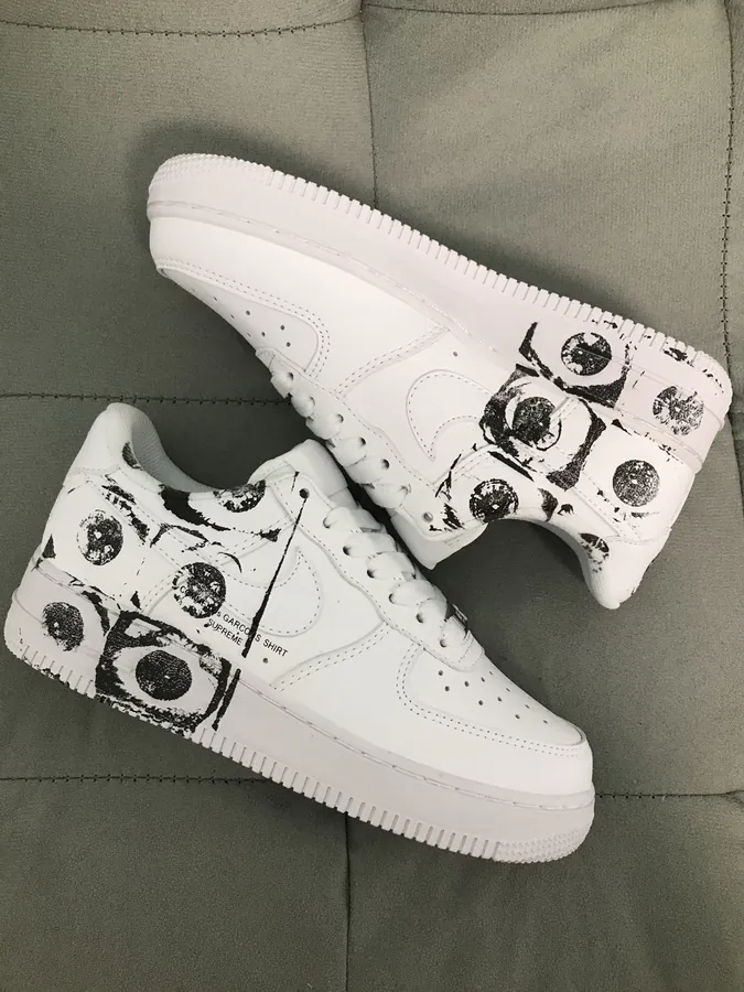 Comme des Garcons Air Force 1 White and Black Color