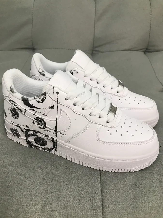 Comme des Garcons Air Force 1 White and Black Color