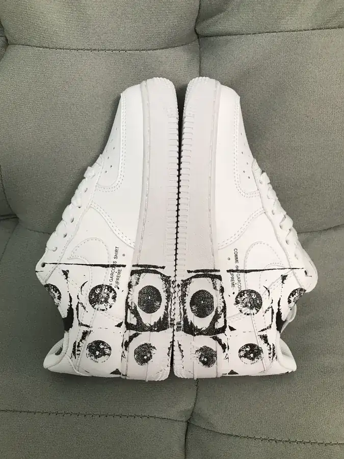 Comme des Garcons Air Force 1 White and Black Color