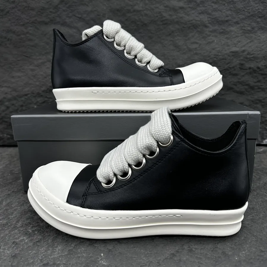 Ri Owens Jumbo Lace Puffer Low Top Sneaker