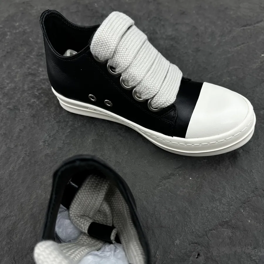 Ri Owens Jumbo Lace Puffer Low Top Sneaker