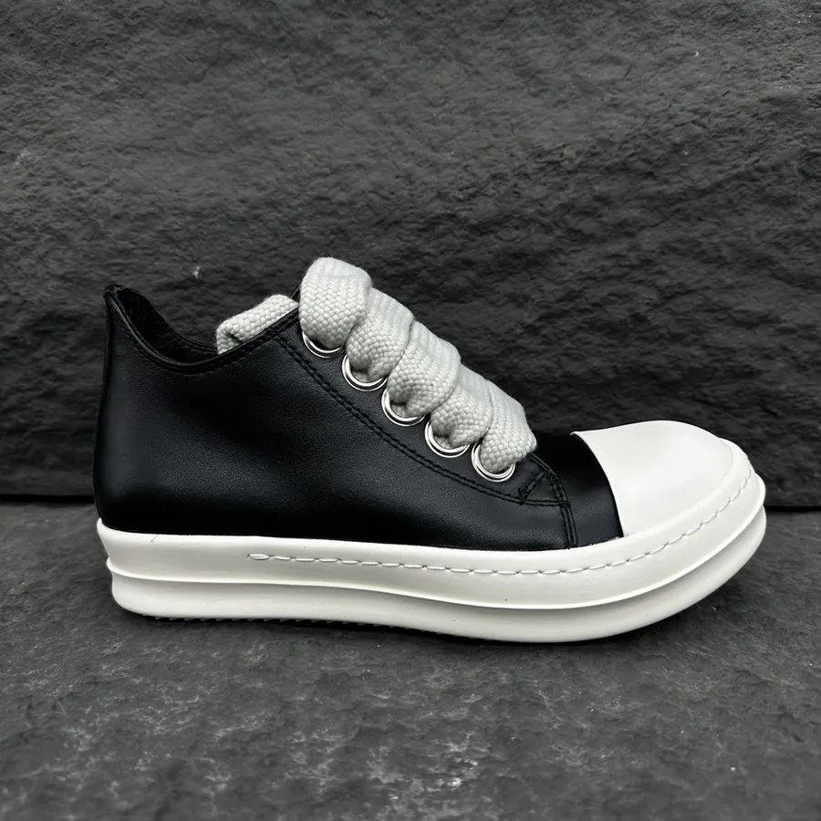 Ri Owens Jumbo Lace Puffer Low Top Sneaker