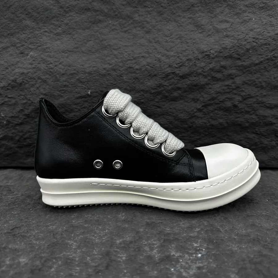 Ri Owens Jumbo Lace Puffer Low Top Sneaker