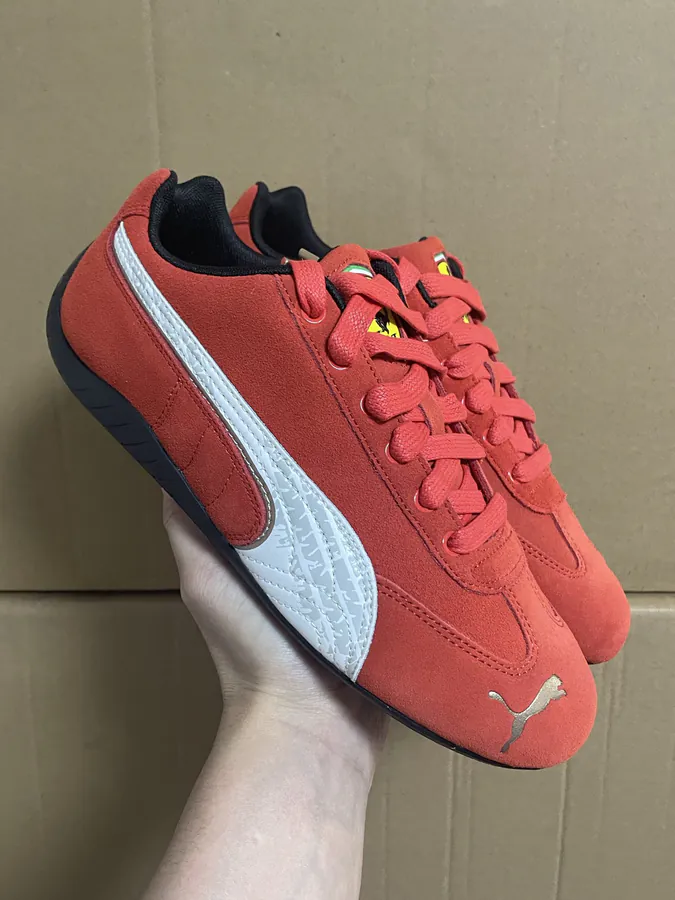 Ferrari Speed Lifestyle Sneaker Unisex Red and White Color