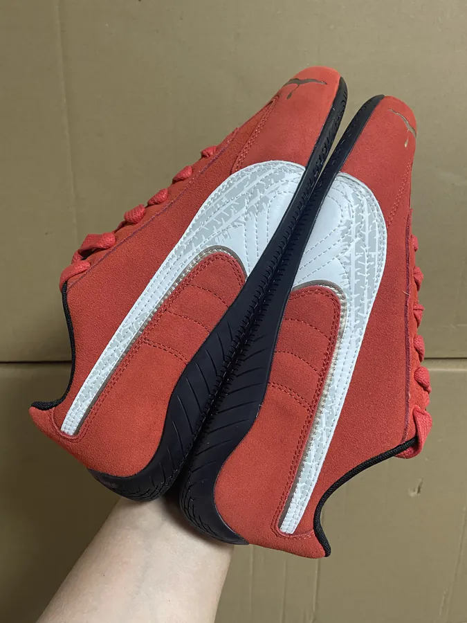 Ferrari Speed Lifestyle Sneaker Unisex Red and White Color