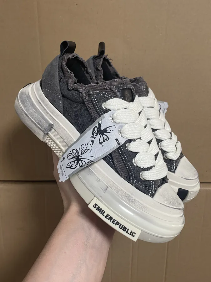 SMILEREPUBLIC Inception Antique Gray Fringe Sneaker