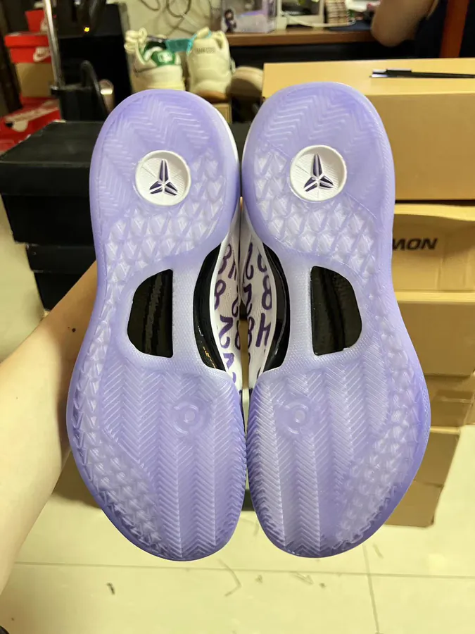 8 GC Basketball Shoes in White and Purple Colorway