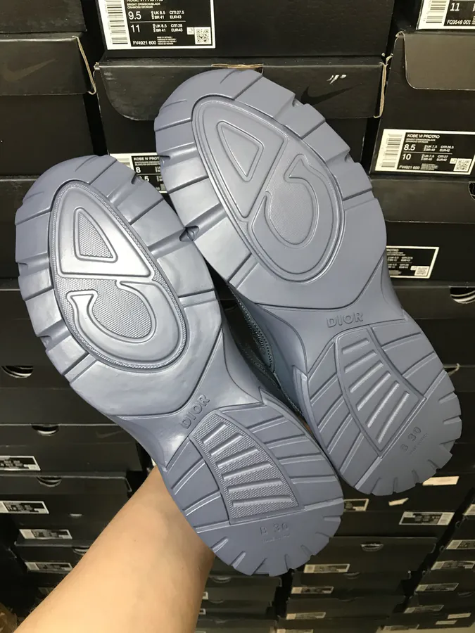 STONE ISLAND x B30 Sneakers Round Toe Laces Low Top Casual Shoes Deep Blue