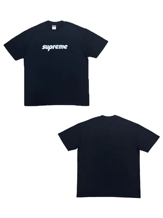 Supreme Logo Round Neck Loose Short Sleeve T Shirt Unisex