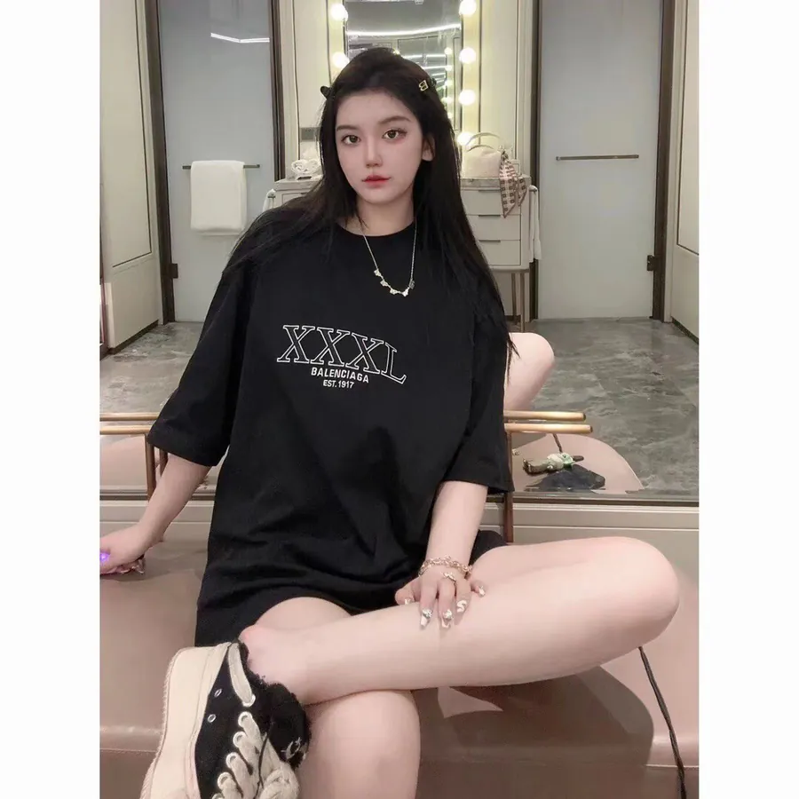 Original Parisian Brand XXXL Letter Print Short Sleeve