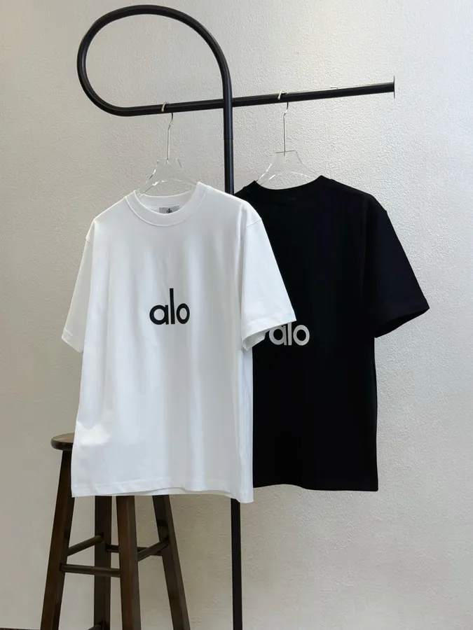 Original ALO Yoga Letter Print Oversized T Shirt