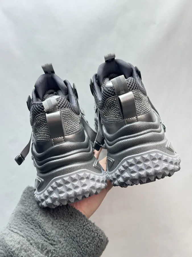 GG CC Dad Shoes in Silver White